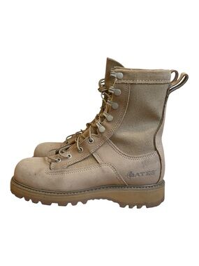 Women Bates Tactical Combat Boots 5.5 Tan Leather & Fabric steel toe security